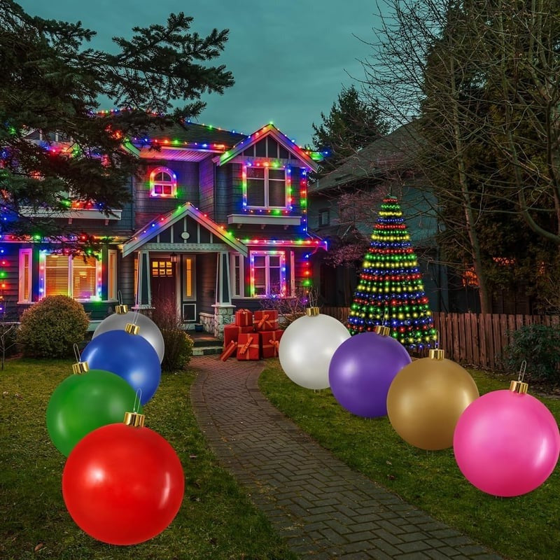 Festive Inflatable Christmas Ball Decoration – Bright and Eye-Catching Garden Decoration