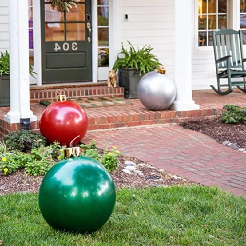 Festive Inflatable Christmas Ball Decoration – Bright and Eye-Catching Garden Decoration