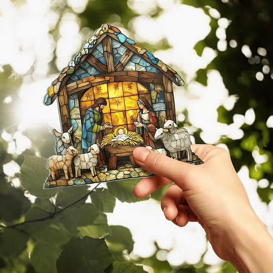 Handmade Nativity Suncatcher – Perfect Christmas Window Decoration