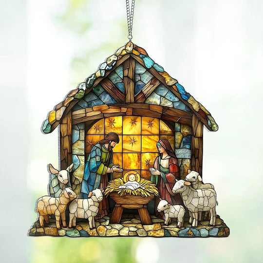 Handmade Nativity Suncatcher – Perfect Christmas Window Decoration
