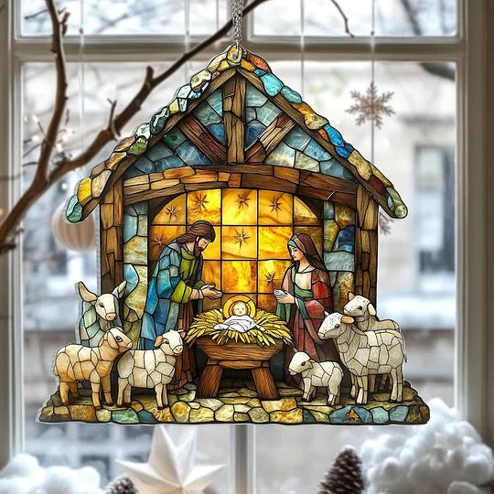 Handmade Nativity Suncatcher – Perfect Christmas Window Decoration