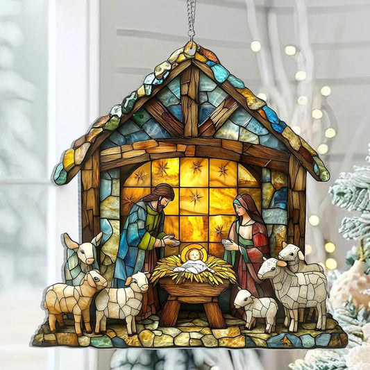 Handgemaakte Kerststal Zonvanger – Perfecte Kerstraamdecoratie
