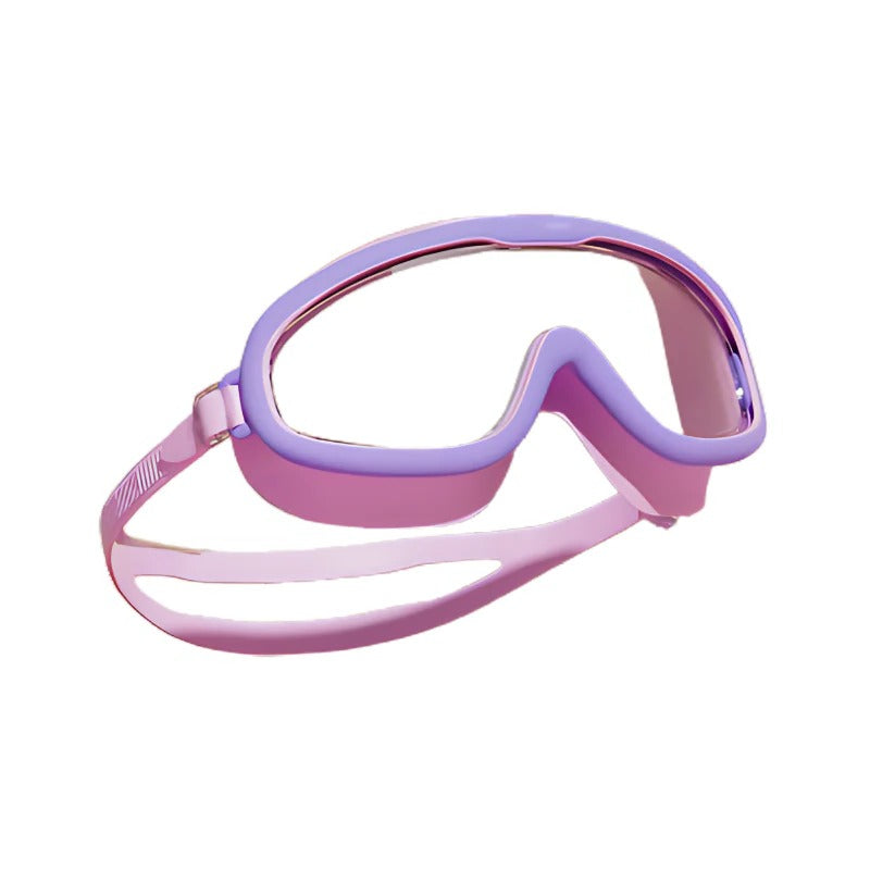 Kids' swimming goggles with anti-fog and wide-view lenses