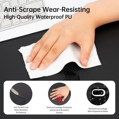 Premium heated desk mat with integrated mouse surface