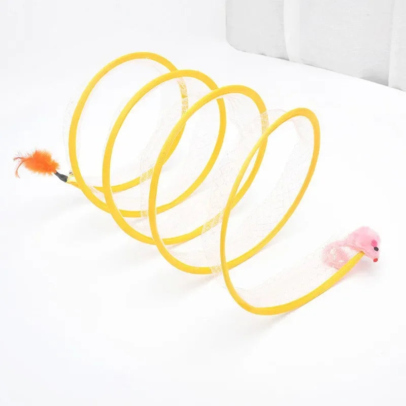 Foldable S-shaped Interactive Cat Tunnel
