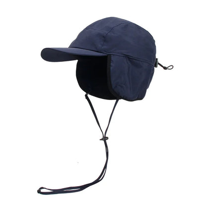 Snug winter bomber hat with earflaps for warmth and style