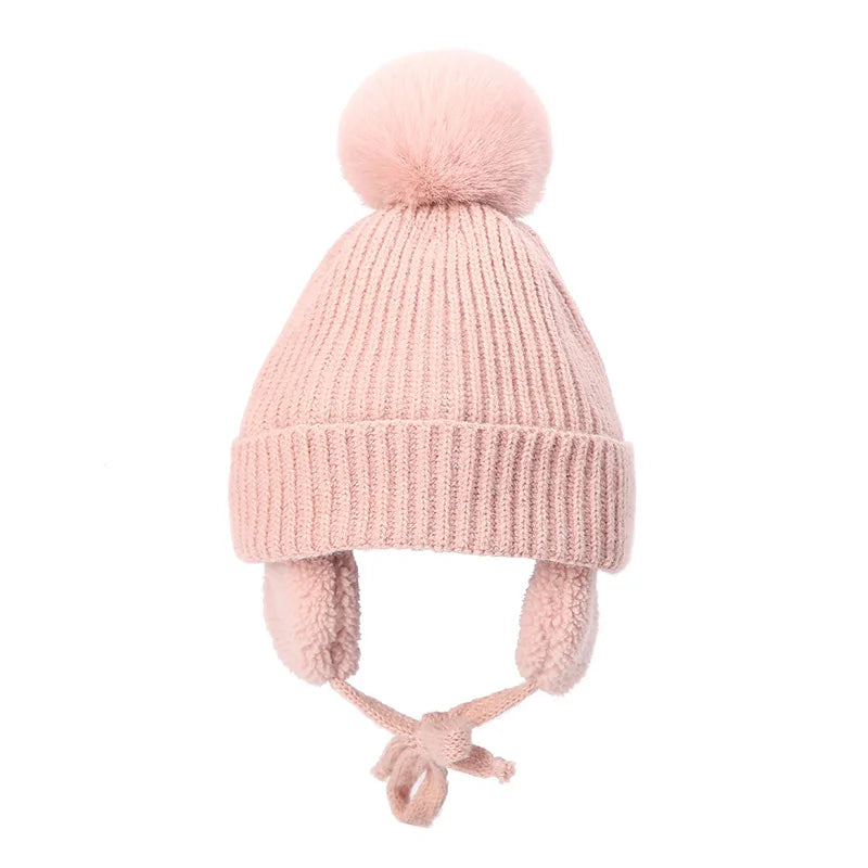 Snug knitted kids' hat with earflaps – warm winter hat