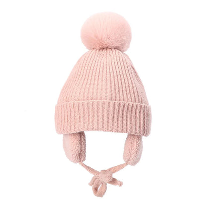 Snug knitted kids' hat with earflaps – warm winter hat