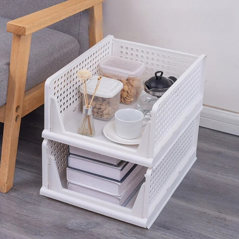 Stackable plastic drawer organizer for cabinets – Space-saving home storage solution