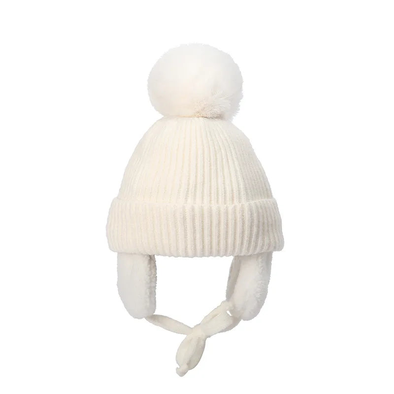Snug knitted kids' hat with earflaps – warm winter hat