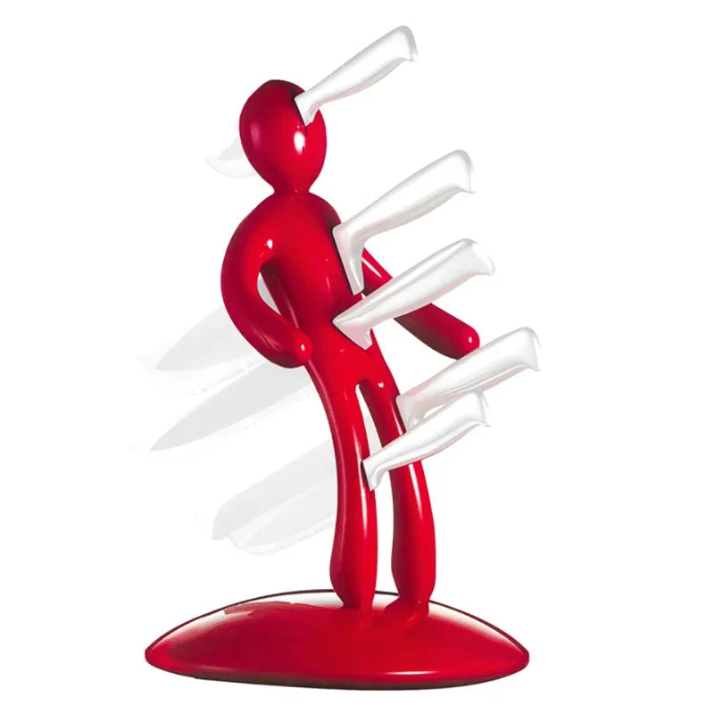 Creative Humanoid Kitchen Knife Holder Set – Fun and Functional Knife Storage for Your Countertop
