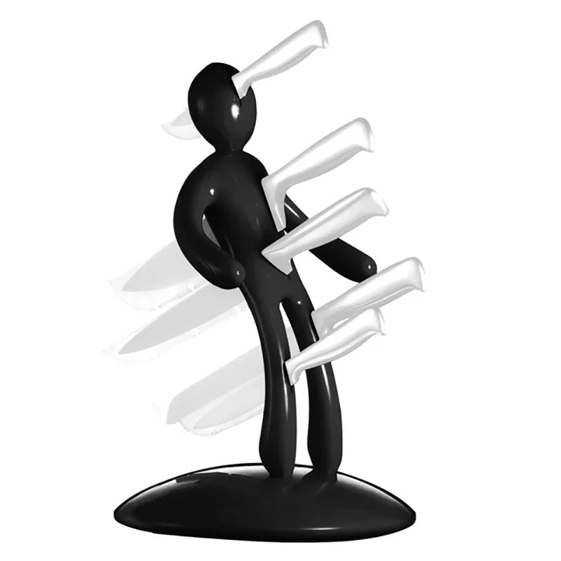Creative Humanoid Kitchen Knife Holder Set – Fun and Functional Knife Storage for Your Countertop
